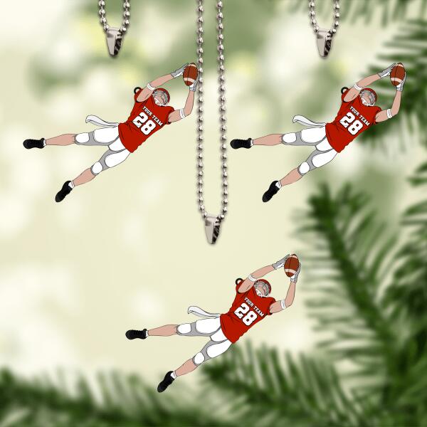 Personalized Kicker Football Ornament Pack