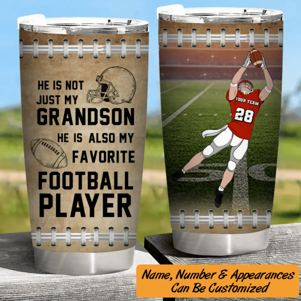 Personalized US Football Touchdown Tumbler 07