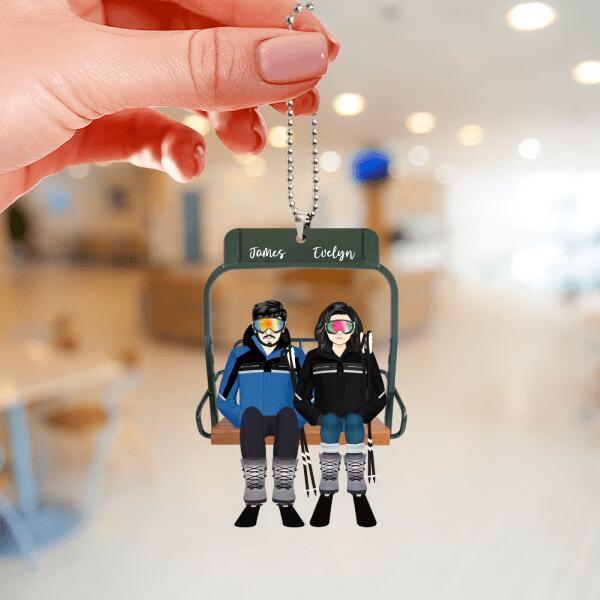 Personalized Skiing Couple Ornament