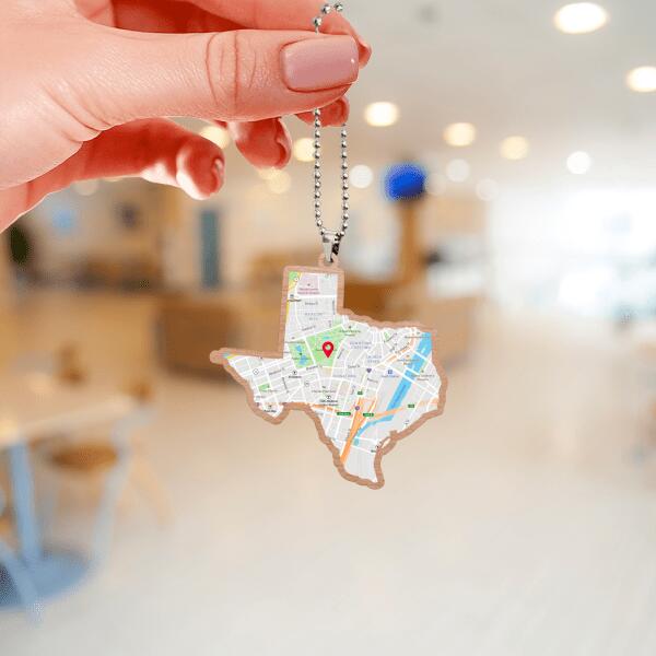 Personalized States Custom Map Wood Ornament