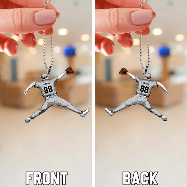 Baseball Ornament Player Throwing The Ball Personalized Gift