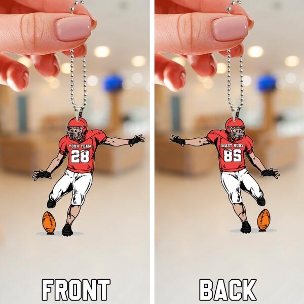 Personalized Kicker Football Ornament Pack