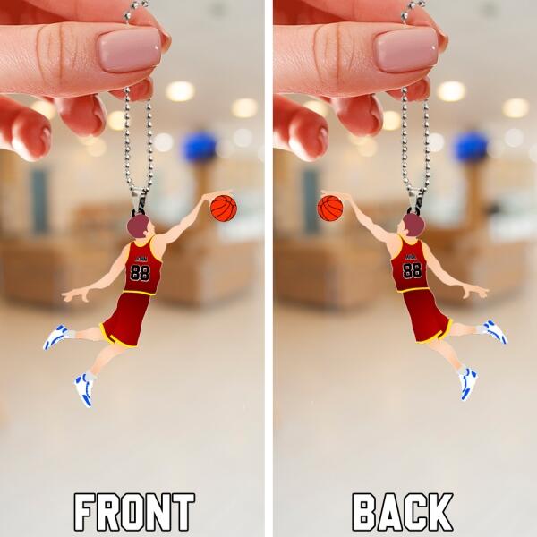 Basketball Ornament Flying Player Personalized Gift