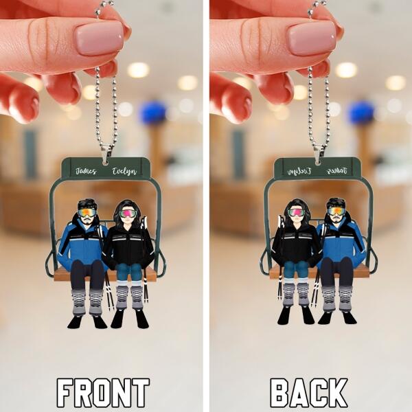 Personalized Skiing Couple Ornament