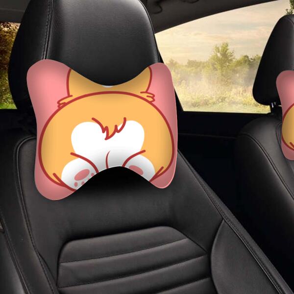 Personalized Corgi Butt Car Headrest Pillow