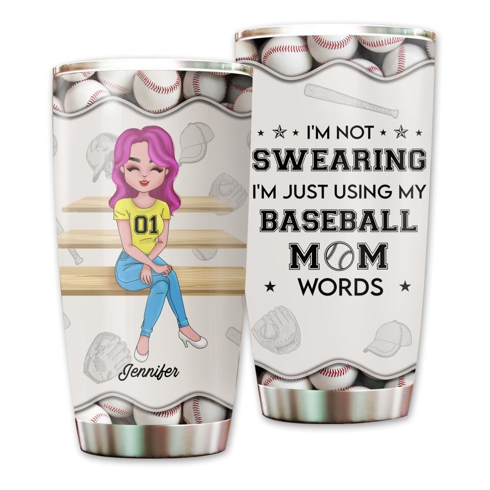 Personalized Baseball Mom Tumbler 01