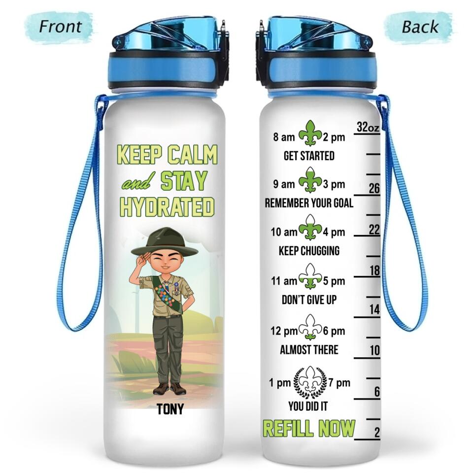 Personalized Boy/.Girl Scout Water Tracker Bottle