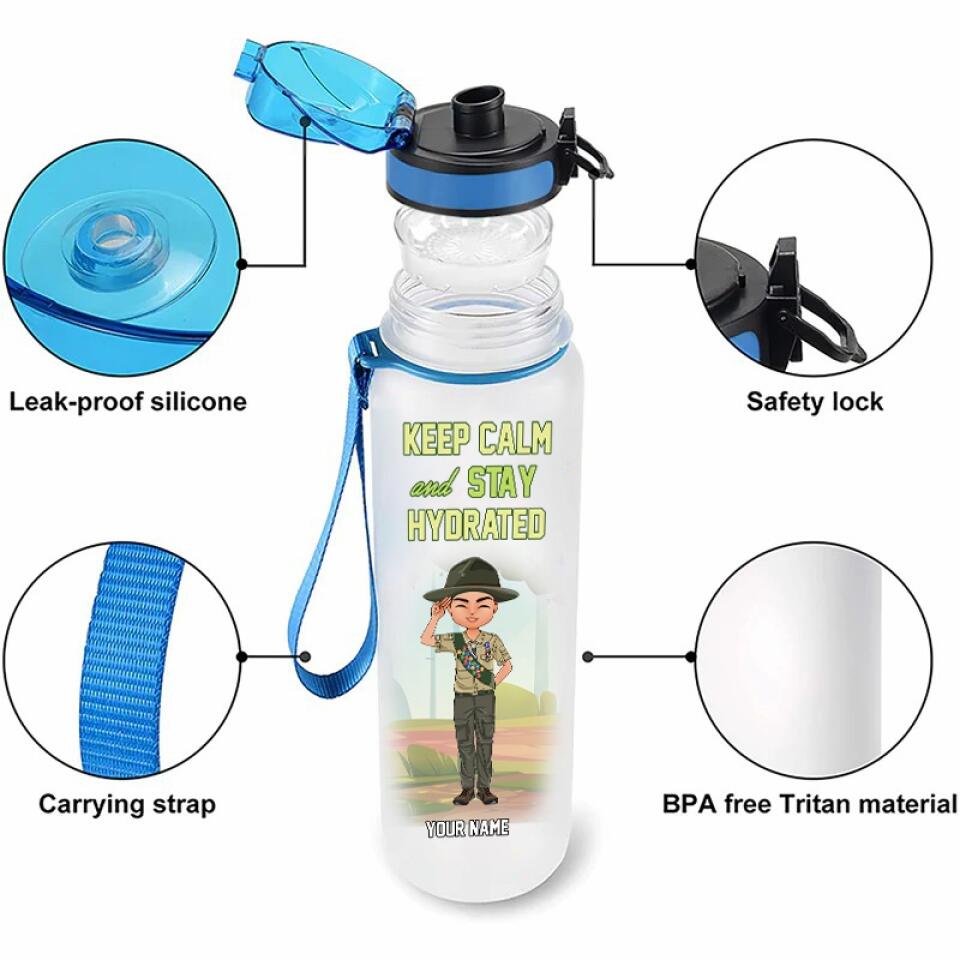 Personalized Boy/.Girl Scout Water Tracker Bottle