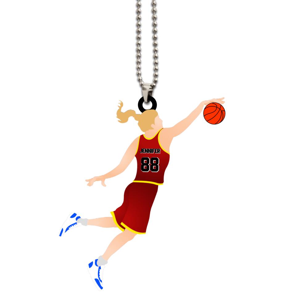Basketball Ornament Flying Player Personalized Gift