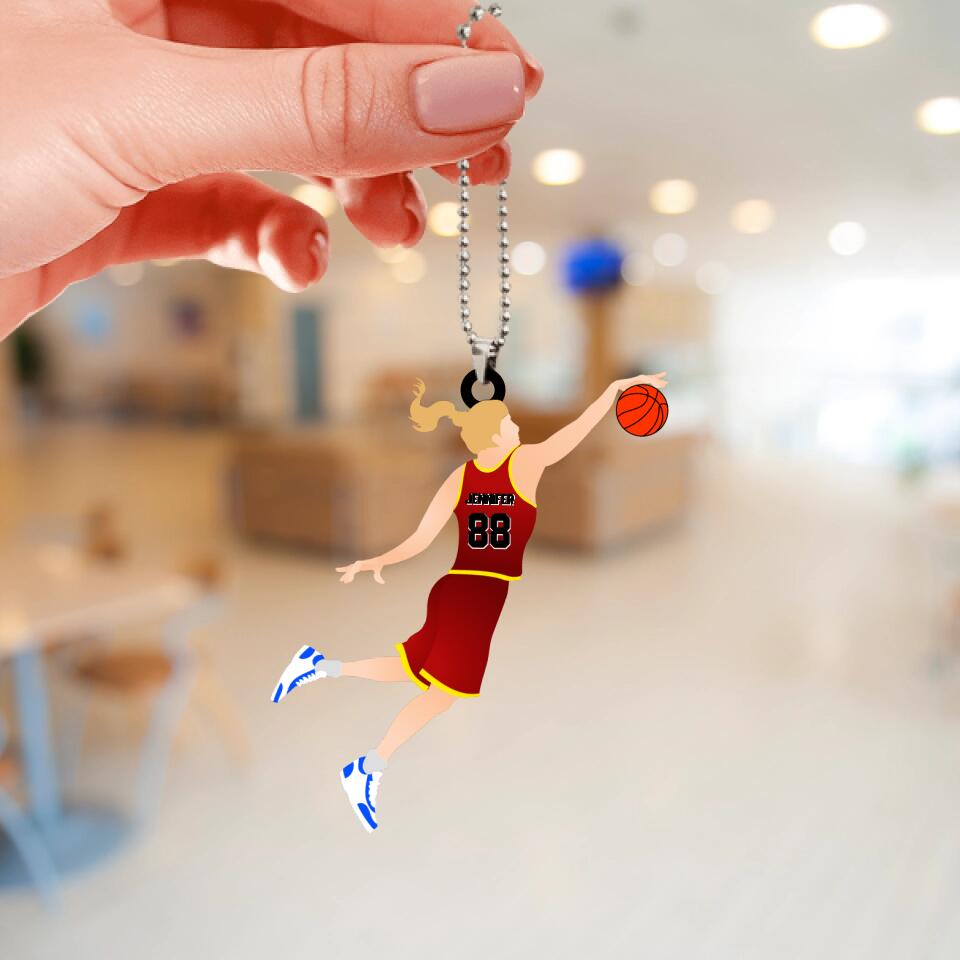 Basketball Ornament Flying Player Personalized Gift