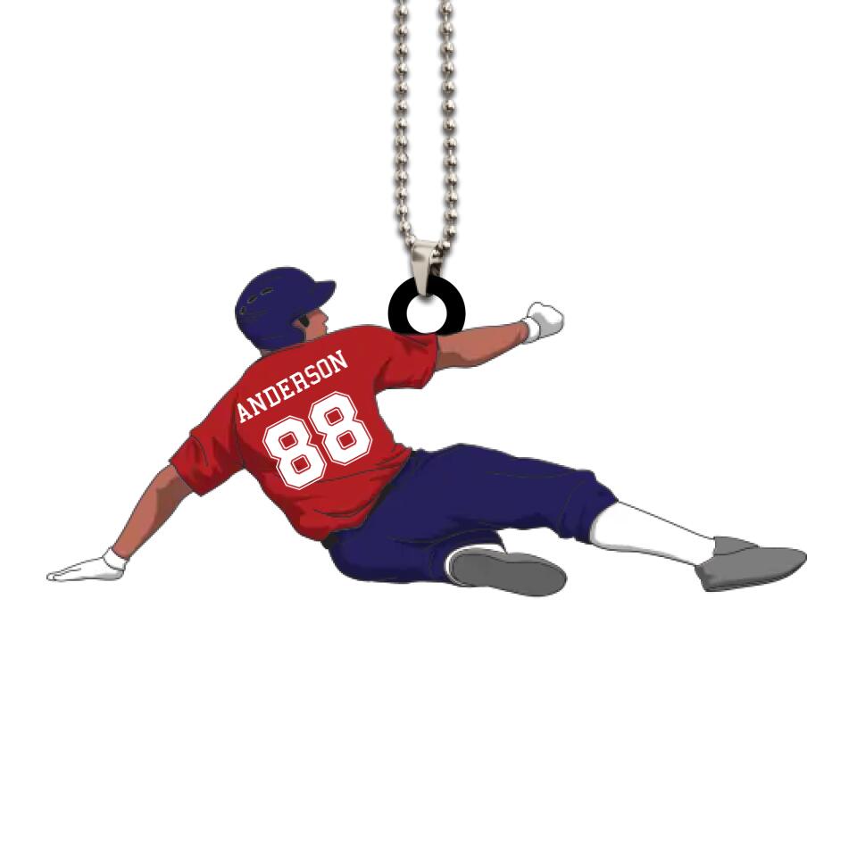 Baseball Ornament Batter Steal Personalized Gift