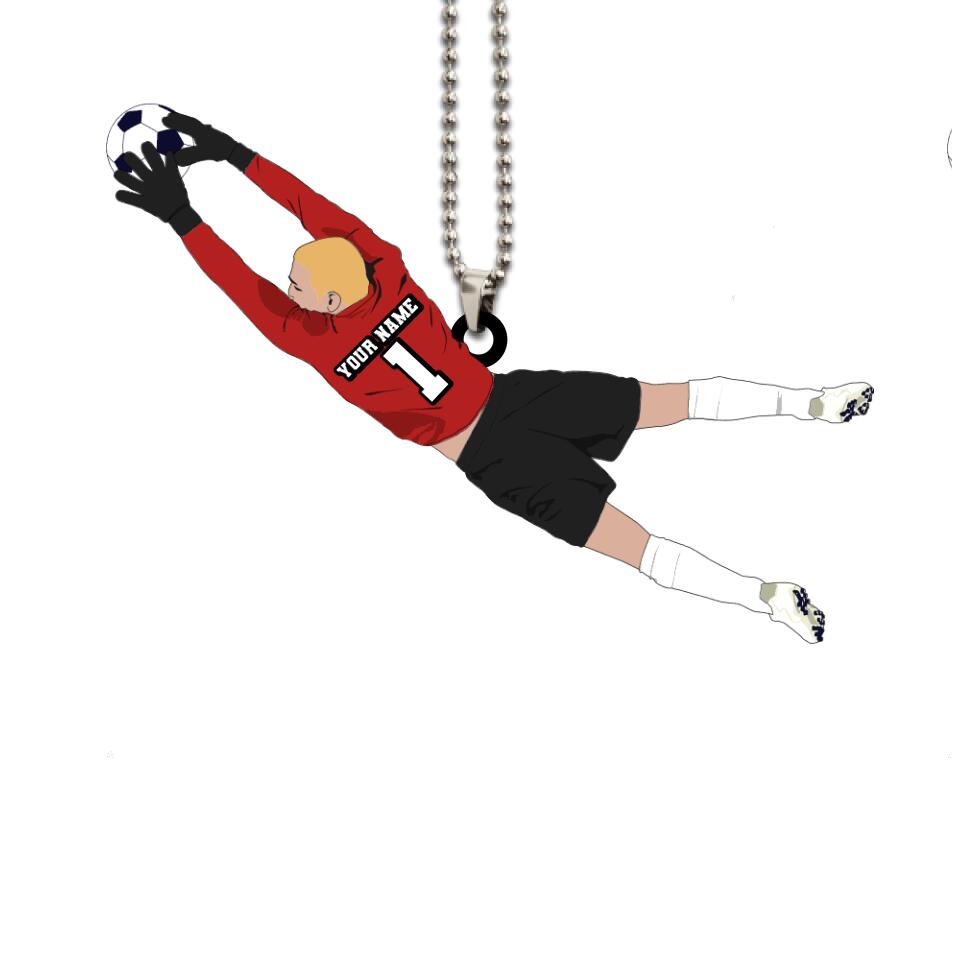 Goalkeeper Ornament Catching Ball Personalized Gift
