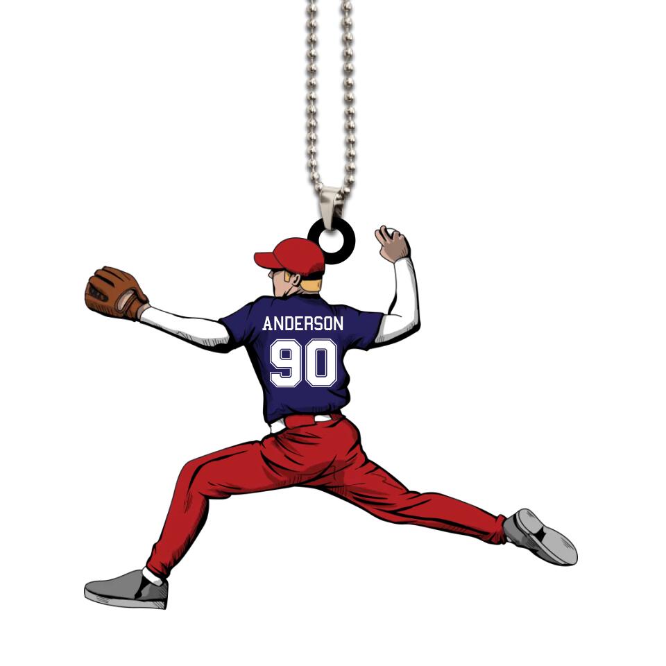 Baseball Ornament Pitcher Throw 05 Personalized Gift