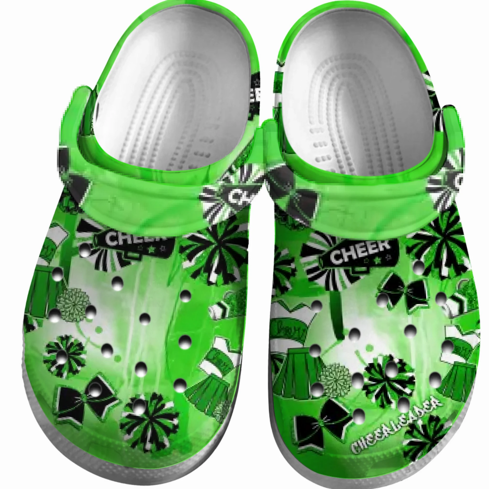 Cheerleading Clogs Graffiti Art 01 Green Version Personalized Gift