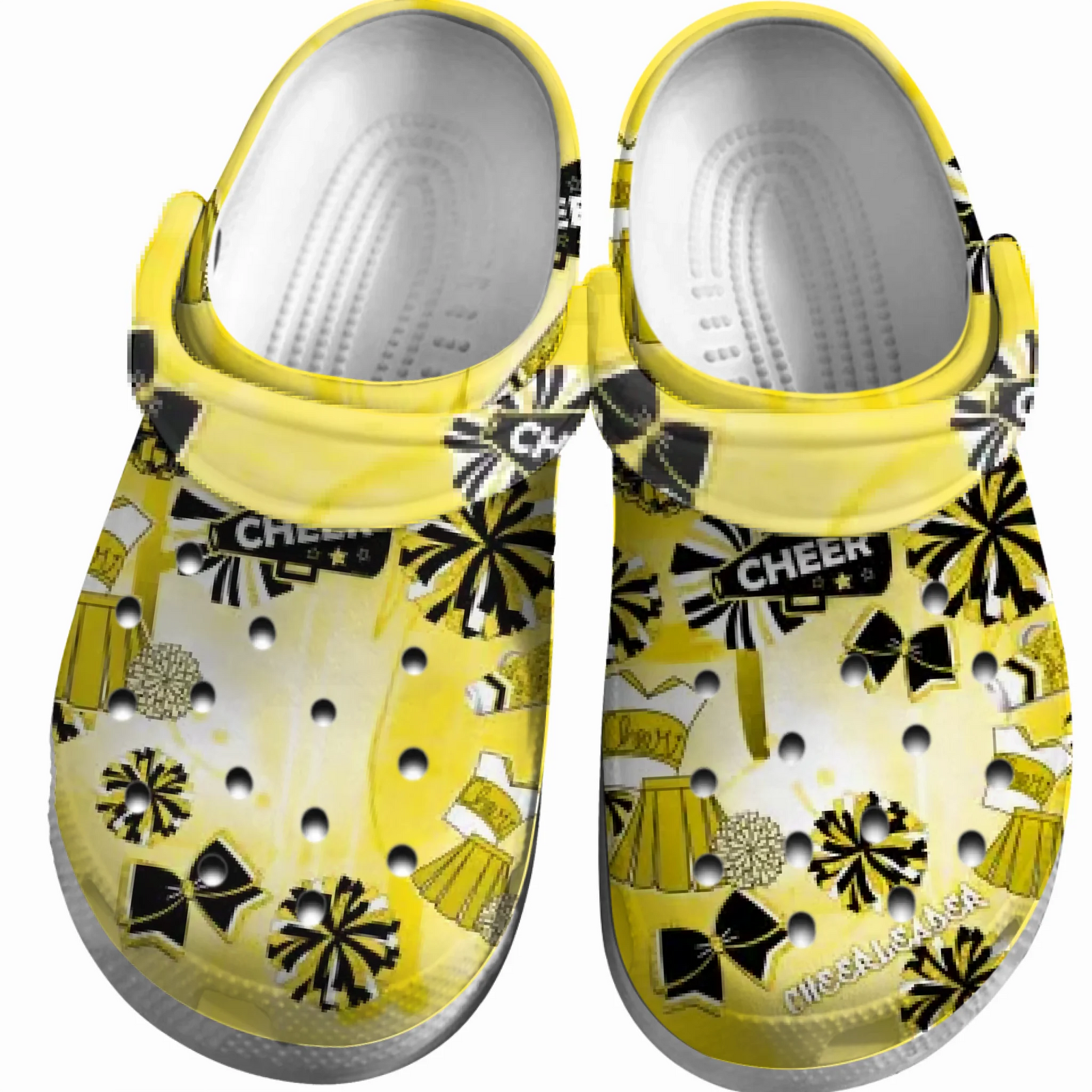 Cheerleading Clogs Graffiti Art 01 Yellow Version Personalized Gift