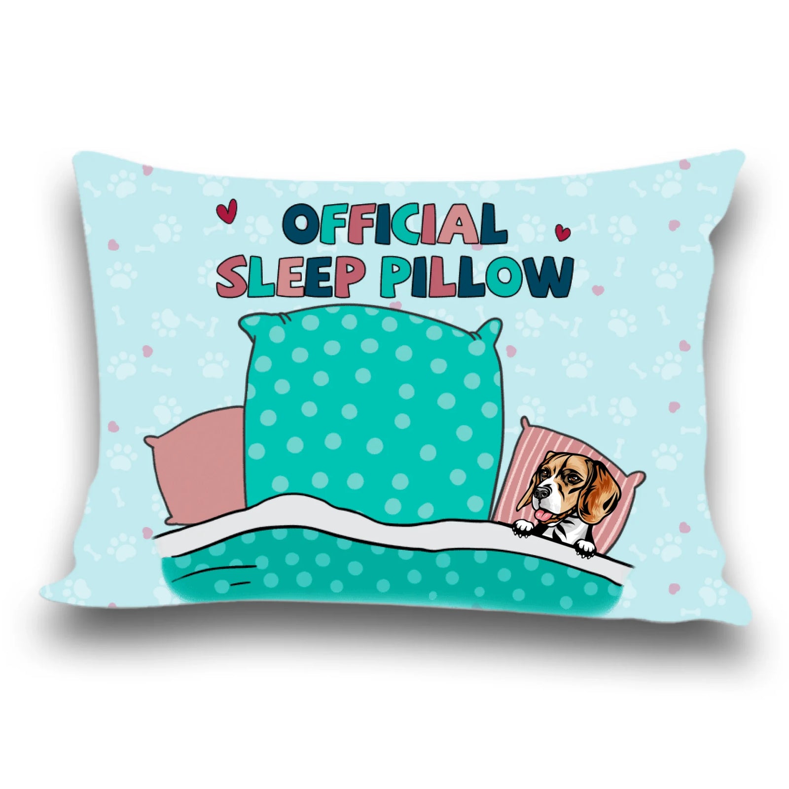 Personalized Official Sleep Dog Breed Pillow Case